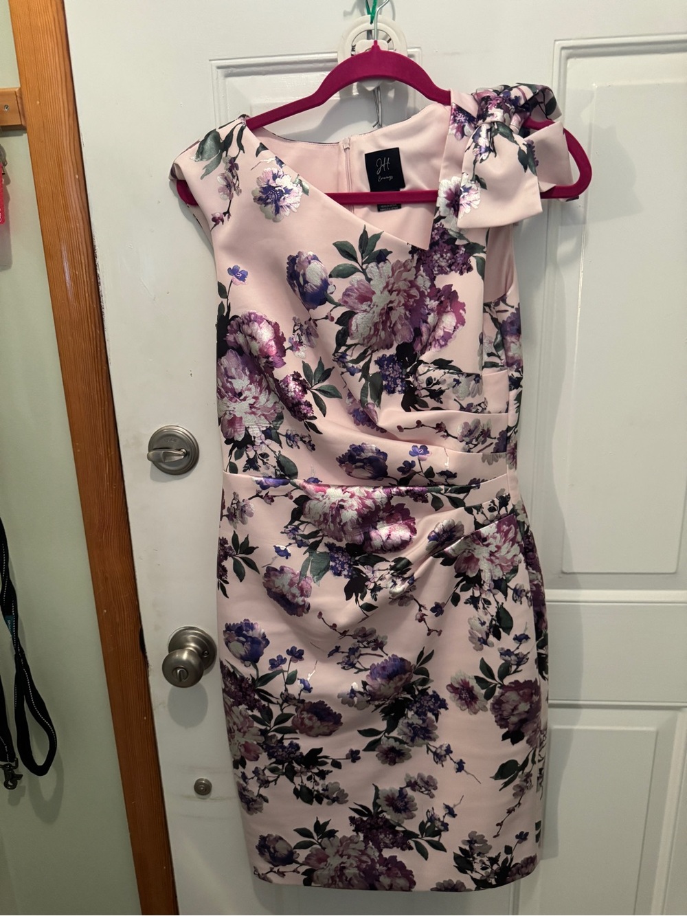 Pink Floral Sheath Dress